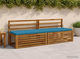 2-Piece Bench Cushions SOEST 2 pcs 100% Polyester Light Blue 949065