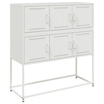 ZNTS Sideboard White 100.5x39x107 cm Steel 846601