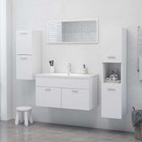804997 Bathroom Cabinet White 30x30x130 cm Engineered Wood