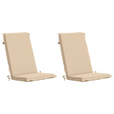 High Back Chair Cushion GEMERT 2 pcs 100% Polyester Cream 945894