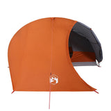Camping Tent Dome 4-Person Grey and Orange Waterproof 94729