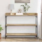 Console Table with Shelf Artisan oak 100 x 30 x 80 cm 863568