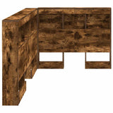 Storage Headboard with Shelf Smoked Oak 80 cm Engineered Wood 3335449