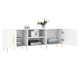 TV Cabinet White 150x30x50 cm Engineered Wood 829084