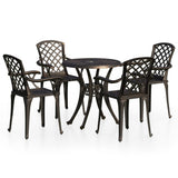 Bistro Set Bronze Cast Aluminium Standard Decorative Inlays 3070607