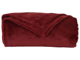Throw Blankets 6 pcs Bordeaux Red 240 x 270 cm Fleece 42016820