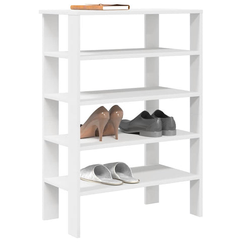 ZNTS Shoe Rack White 61x32x87.5 cm Engineered Wood 859851