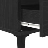 Sideboard with Drawer Black Oak 60 x 35 x 70 cm Engineered Wood 862596