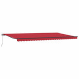 Retractable Awning Manual Red 600 x 350 cm Fabric 3331793