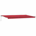 Retractable Awning Manual Red 600 x 350 cm Fabric 3331793