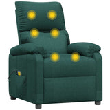 Massage Chair Dark Green Fabric 342464