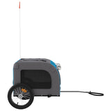 Pet Bike Trailer Blue and Grey Oxford Fabric and Iron 93834