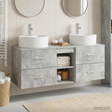 Bathroom Cabinet Set 3 pcs Concrete Grey 49.5 x 44.5 x 65 cm 3405878