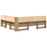 Storage Headboard with Shelf Artisan oak 200 cm Engineered wood 3335476