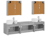 Bathroom Cabinet Set 5 pcs Grey Sonoma Engineered Wood 3406452