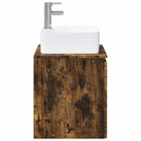 Bathroom Furniture Set Smoked Oak Engineered Wood 3404325