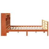 Bookcase Bed without Mattress Wax Brown 200x200cm Solid Wood Pine 3321960