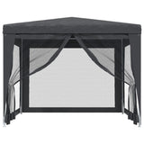 Party Tent with 4 Mesh Sidewalls Anthracite 3x3 m HDPE 319229