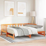 Day bed with Trundle Wax Brown 203.5 x 184 x 66 cm 867841