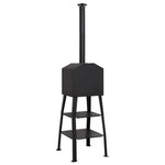 Outdoor Pizza Oven Charcoal Fired with 2 Fireclay Stones 318145