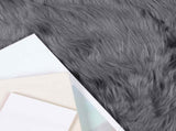 Faux Sheepskin Rug Tafalla Anthracite 120 x 170 cm Polyester 42021592