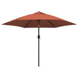 Garden Parasol with Metal Pole Terracotta 300 cm 313753