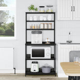 Kitchen Shelf Black Oak 80 x 40 x 168 cm Engineered Wood 883886