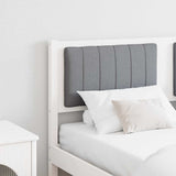 Upholstered Headboard White 140 cm Solid Pine Wood 879068