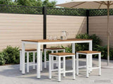 Garden Bar Table Natural and White 108.5 x 55 x 105 cm 901341