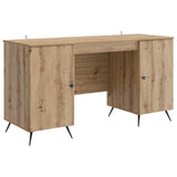 Desk with Shelf Artisan Oak 142.5 x 50 x 75 cm Engineered Wood 3414638