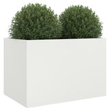 ZNTS Planter White 62x40x39 cm Steel 841596