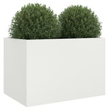Planter White 62x40x39 cm Steel 841596