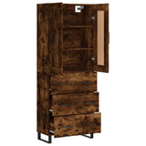Highboard Smoked Oak 69.5x34x180 cm Engineered Wood 3199774