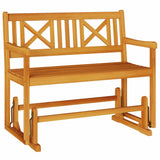 Garden Glider Bench Brown 110 x 59 x 97cm Solid Acacia wood 4105522