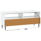 LED TV Cabinet High Gloss White Engineered Wood 896989