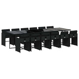 Garden Dining Set Black 3211123