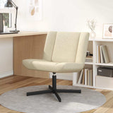 Swivel Chair Cream 63 x 75 x 76 cm Fabric 42007331