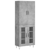 Highboard Concrete Grey 69.5x34x180 cm Engineered Wood 3198069