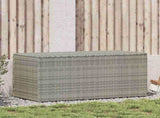 Garden Storage Box Poly Rattan 100x50x50 cm Grey 46473