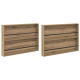 Magazine Rack with Shelf 2 pcs Artisan Oak 100 x 12 x 70 cm 890863