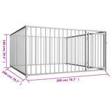 ZNTS Outdoor Dog Kennel 200x200x100 cm 144489