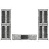 TV Cabinet Set FLORIN 3 pcs Concrete Grey Engineered Wood 3397987