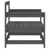 Garden Chairs 2 pcs Grey Solid Wood Pine 825494