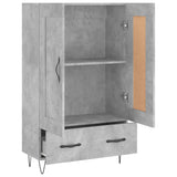 Highboard Concrete Grey 69.5x31x115 cm Engineered Wood 830320