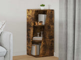 Side Shelf Smoked Oak 33 x 32 x 100.5 cm Engineered Wood 892422