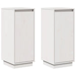 Sideboards 2 pcs White 31.5x34x75 cm Solid Wood Pine 813353