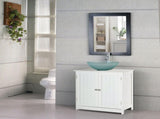 Under Sink Bathroom Storage Cabinet 2 Layers Vanity Unit Wooden - White T3398P344393