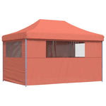 ZNTS Foldable Party Tent Pop-Up with 4 Sidewalls Terracotta 4004981