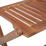 Outdoor Chair Set of 2 Natural Wood Solid Acacia wood Standard 313603