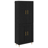 Highboard Black Oak 69.5 x 34 x 180 cm Engineered Wood 3416254